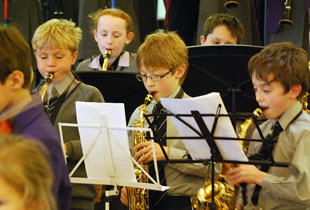 Saxophone players at Kimbolton Prep School