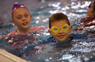 Kimbolton Prep School children in a lifesaving lesson in the swimming pool