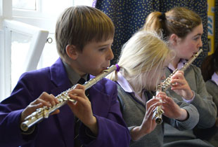 Flautists at Kimbolton Prep School