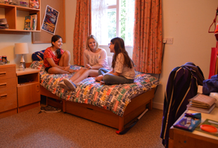 Girls in their boarding room at Kimbolton School